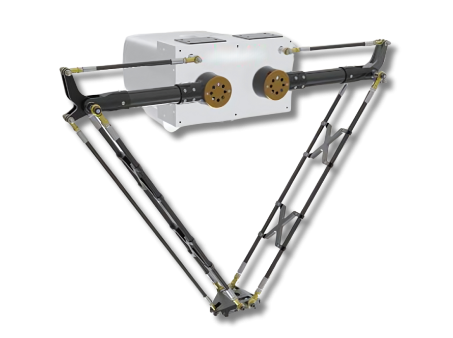 mesin yang bersistem mekanis dengan dua derajat kebebasan yang menggunakan konfigurasi paralel
